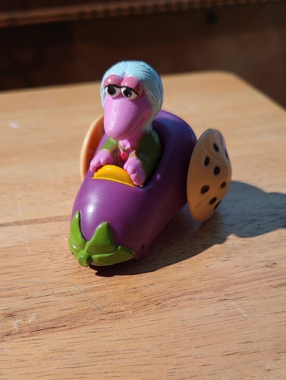 1988 McDonald's Happy Meal Jim Henson's Fraggle Rock Veggie Car  Mokey Eggplant